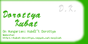 dorottya kubat business card